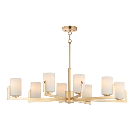 Dart 8-Light 28 Wide Satin Brass Chandelier